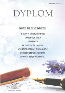 dyplom-konkurs chemiczny_Monika