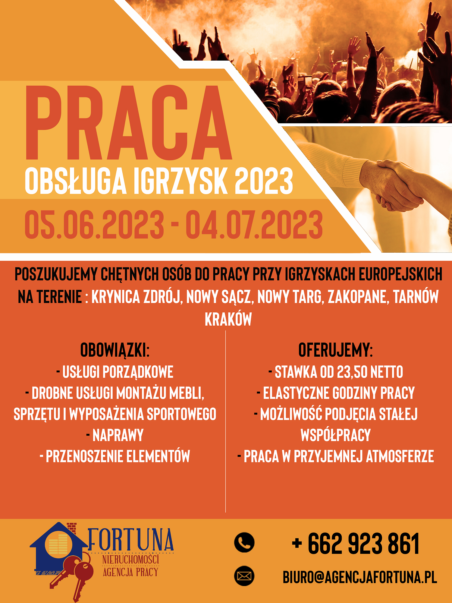 Oferta pracy przy Igrzyskach 2023